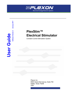PlexStim Electrical Stimulator User Guide