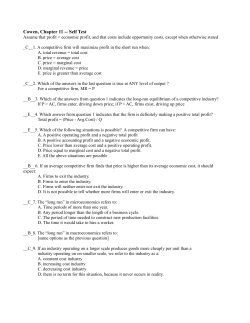 Cowen, Chapter 11 -