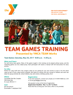 team games training - YMCA of the Ozarks