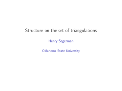 Structure on the set of triangulations
