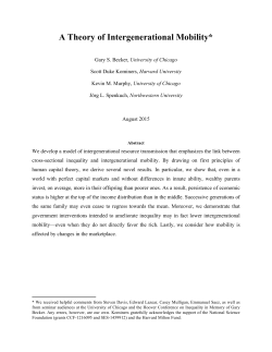 A Theory of Intergenerational Mobility
