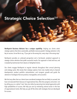 Strategic Choice SelectionSM