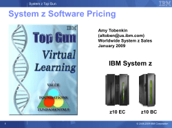System z Software Pricing