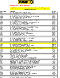 Prices are subject to change without notice Highlighted