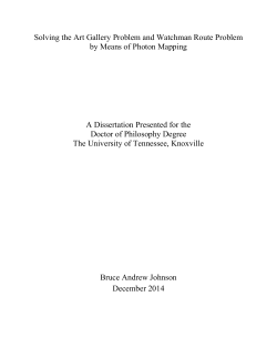 2.1 Work Related to the Art Gallery Problem