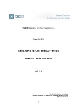 increasing return to smart cities