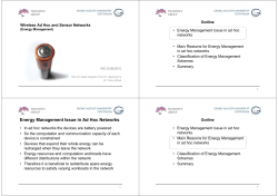Energy Management Issue in Ad Hoc Networks