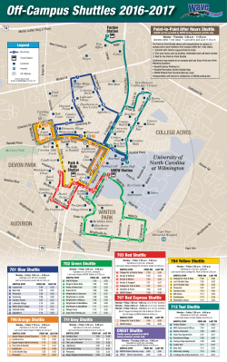Off-Campus Shuttles 2016-2017