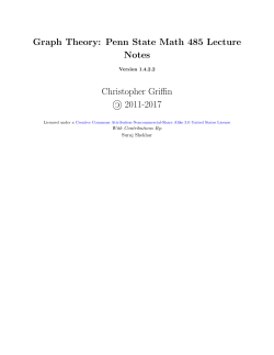 Graph Theory Lecture Notes - Personal.psu.edu
