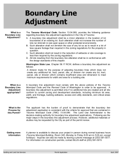 Boundary Line Adjustment