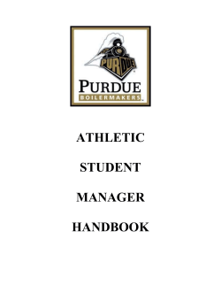 athletic student manager handbook