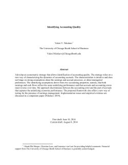 Identifying Accounting Quality