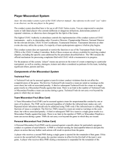 Player Misconduct System