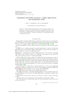Uniformly bounded maximal &phi;-disks, bers space and harmonic maps.