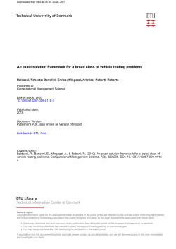 An exact solution framework for a broad class of vehicle