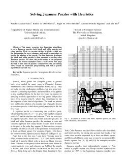Solving Japanese Puzzles with Heuristics