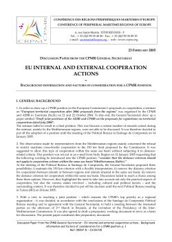 eu internal and external cooperation actions