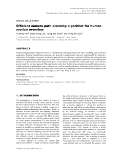 Efficient camera path planning algorithm for human motion overview