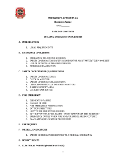 building emergency procedures - Pattonville Fire Protection District