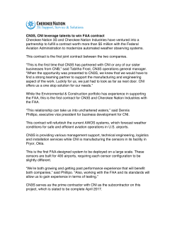 CN3S, CNI leverage talents to win FAA contract Cherokee Nation 3S