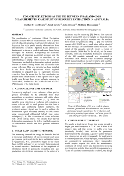 corner reflectors as the tie between insar and gnss