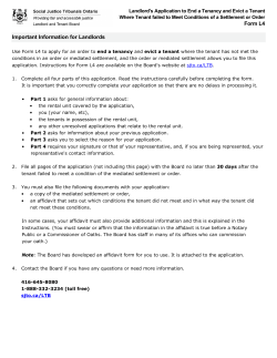 L4: Application to End a Tenancy