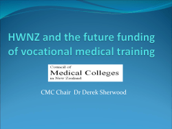 HWNZ and the future funding of vocational medical training