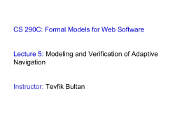 Model Checking Adaptive Navigation Models with SMV