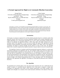 A Formal Approach for High-Level Automatic Rhythm