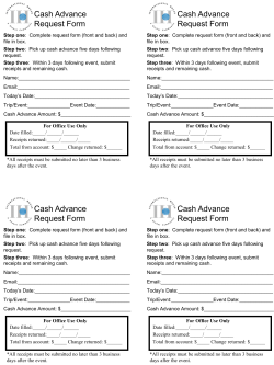 Cash Advance Form