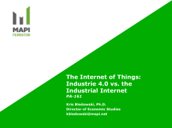Industrie 4.0 vs. the Industrial Internet PA