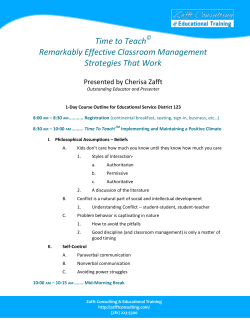 Time to Teach Remarkably Effective Classroom