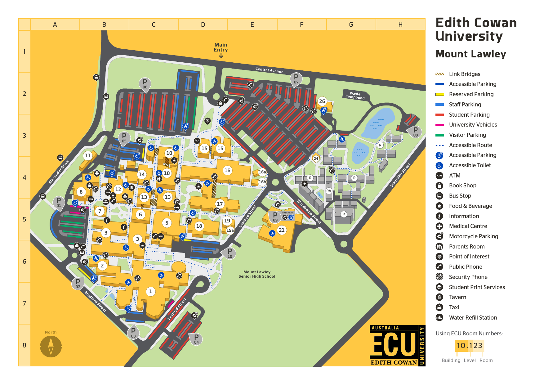 Ecu Joondalup Campus Map Mount Lawley Campus Map - Edith Cowan University
