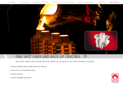 one shot liner and back-up crucible
