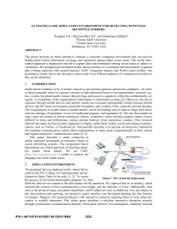 an online game simulation environment for detecting potential