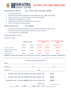 player`s club card application