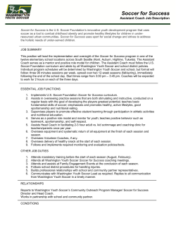 Soccer for Success - Washington Youth Soccer