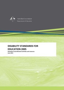 DOCX file of Disability Standards for Education Stocktake