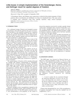 Little boxes: A simple implementation of the