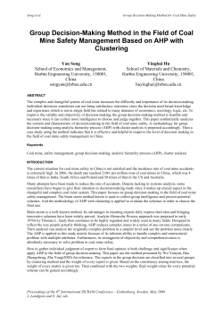 Group Decision-Making Method in the Field of Coal Mine