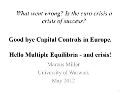 Multiple Equilibria - University of Warwick