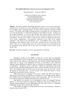 The optimal allocation of users to servers in an