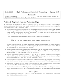 Stats 141C High Performance Statistical Computing Spring 2017