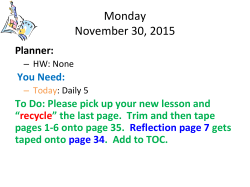 Monday November 30, 2015