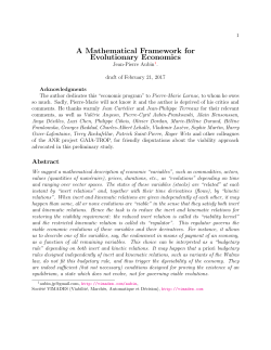 A Mathematical Framework for Evolutionary Economics