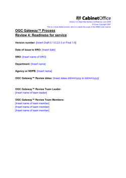 OGC: gateway review 4 report template