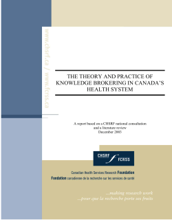 The Theory and Practice of Knowledge Brokering in