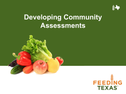 Developing Community Assessments
