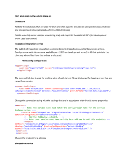 CMS AND DMS INSTALATION MANUEL DB restore Restore the