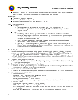 Agenda for Gakyil Meeting February 25, 2007